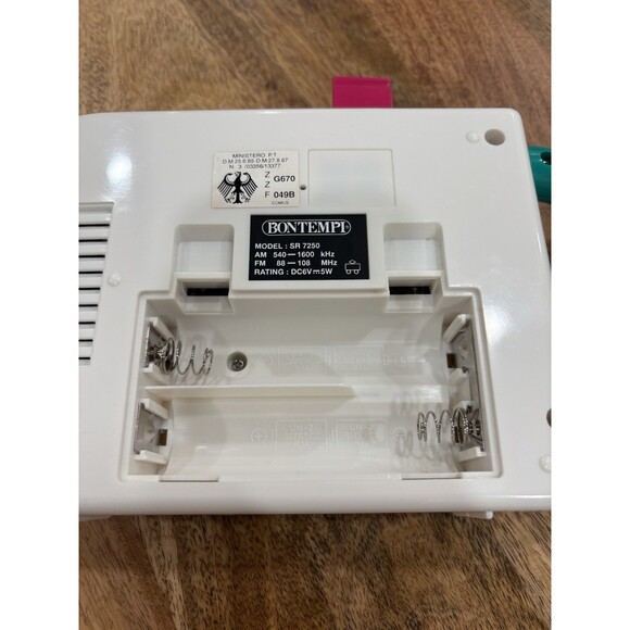 Vintage Bontempi Audio SR 7250/A AM/FM Radio & Sing Along Microphone Tested - Picture 11 of 12